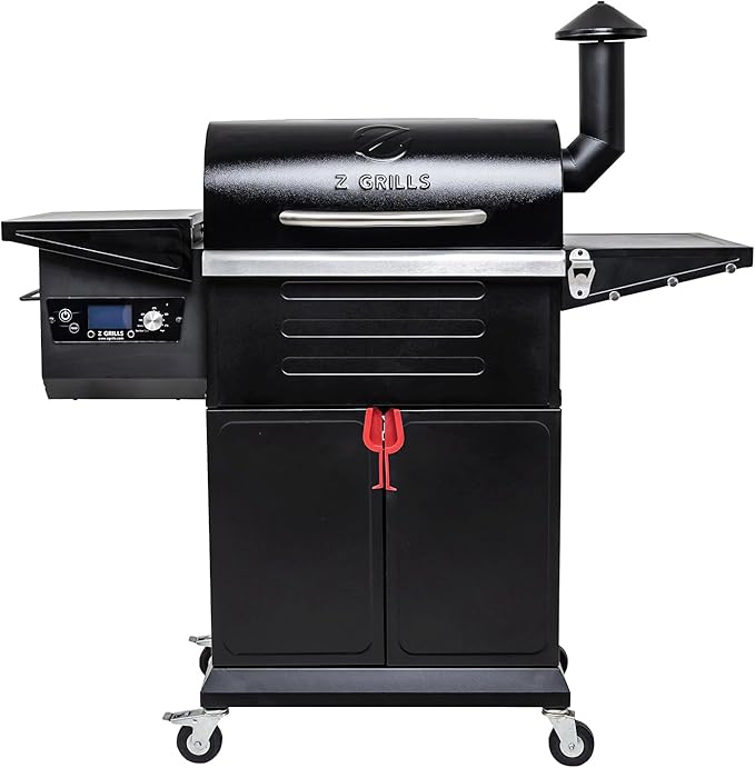 Z GRILLS Wood Pellet Grill & Smoker 8-in-1 Pellet Grill with Automatic Temperature Control,Meat Probes,572 Sq. in Area for Backyard Camping Outdoor Party
