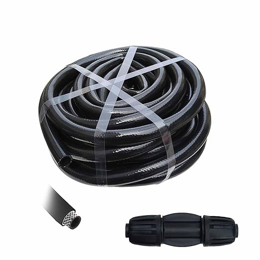 Drip Irrigation Kit 30FT Hose 1/2 Inch for Potted Plants Yard Lawn Juvenile Plants Black