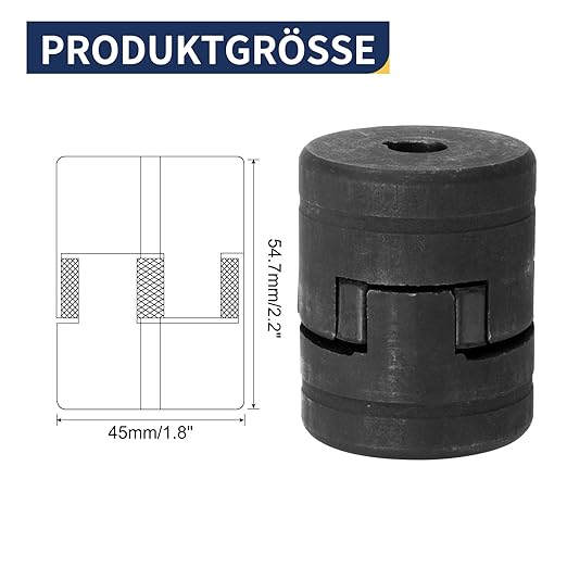 uxcell 7/16" to 7/16" L075 Flexible 3-Piece L-Jaw Coupling Coupler Set & Buna-N NBR Rubber Spider for Log Splitter Hybrid Equipment