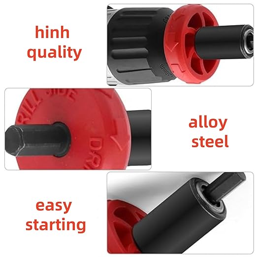 Electric Engine Drill Bit Adapter, Jump Starter Tool Replacement for Craftsman Speed Start Bit, Fits for Troy Bilt B&S Lawn Mower, Snow Blowers, No Manual Pull to Start