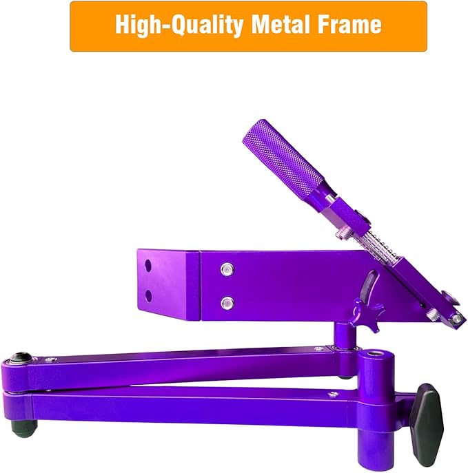 Upgraded Lawn Mower Blade Sharpener with Ball Bearing Handle and 15°-45° Adjustable Frame, for Straight & Standard Lawn Mower Blades,Mower Blade Sharpener Kit with Metal Blade Balancer,5005,Purple