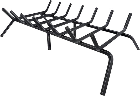 Fireplace Grate,Fireplace Log Holder,30 inch Heavy Duty Solid Cast Iron FIrewood Log Burning Rack for Inside The Fireplace Accessories Outood Fire Pit Kindling Fireplace Tools