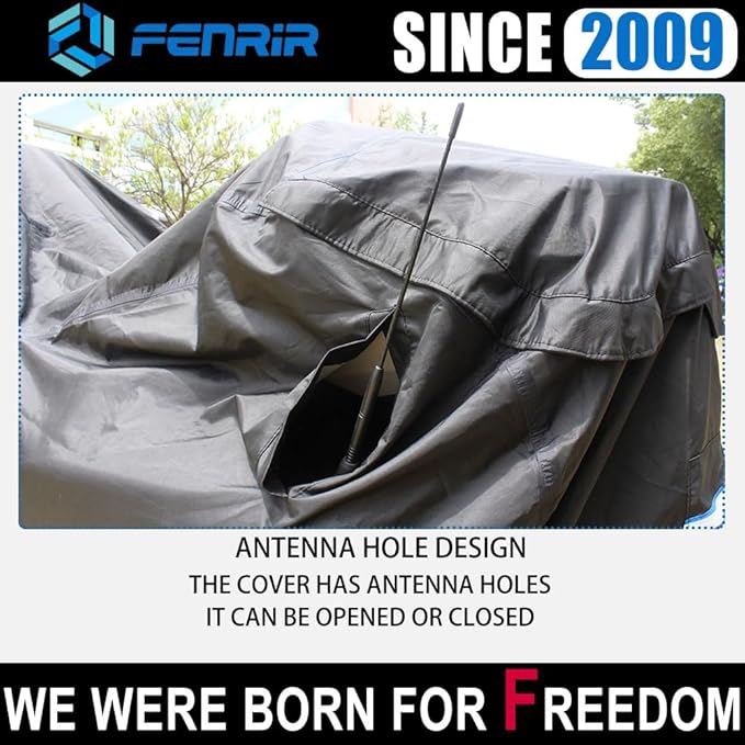 Fenrir Three Wheel Motorcycle Cover All Season Protection Waterproof Outdoor Storage Antenna Hole Quick Release Luggage Design Compatible with Can AM Spyder RT Limited/Sea-to-Sky Spyder F3 Limited