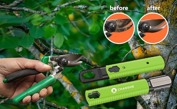 Multi Garden Tool Blade Sharpener - For Sharpening Lawn Mower Blades, Garden Pruners, Axe, Machete, Hedge Shears, Scissors, Hatchets, Pocket Knife Sharpener, speedy sharp sharpener