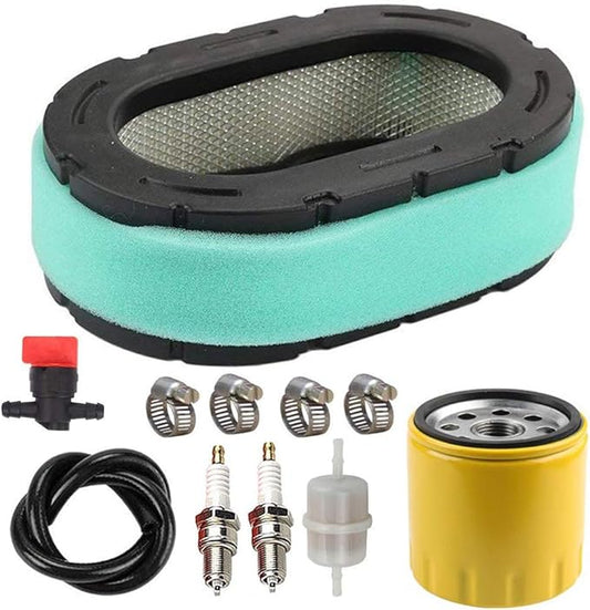 32-083-09-S Air Filter with 52 050 02-S Oil Filter Spark Plug Tune Up Kit Compatible with Kohler 32 083 09 32 883 09-S1 KT610 KT620 KT715 KT725 KT730 KT735 KT740 KT745 19HP-26HP Engine MTD Lawn Mower