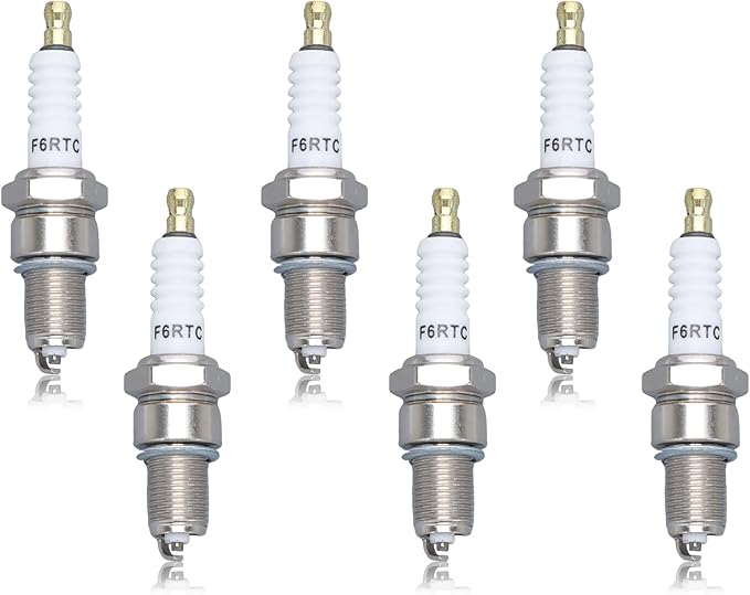 F6RTC Spark Plug for CUB CADET OCC-751-10292 Lawn Mower Engine, 6PCS Spark Plug Replacement for NGK BPR6ES BP6ES WR6DC RN9YC Replace OEM for 951-10292