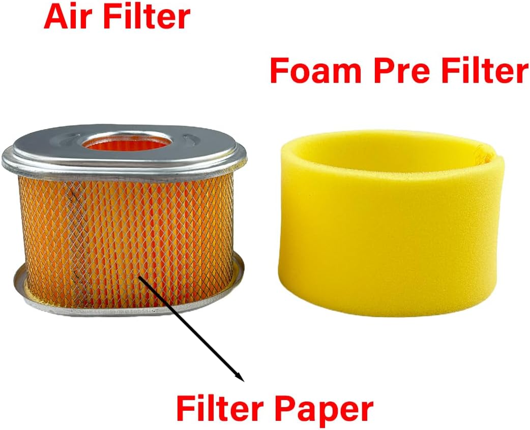 GX390 Air Filter Compatible with Honda GX340 GX 390 11HP 13HP Engine 17210-ZE3-505 17210-ZE3-010 Engines Lawn mowers Air Cleaner and More with spark plug