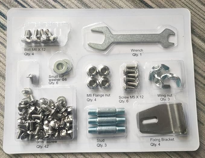 Outdoor Pyramid Propane Patio Heater Master Bolt Set - Heater Replacement Hardware Set for Square Glass Tube Patio Heater,polt & Nut & Stud & Wing Nut&fixing Bracket