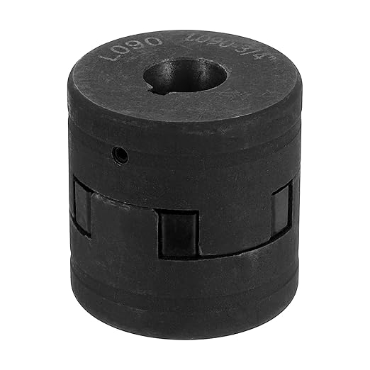 uxcell 1/2" to 3/4" L090 Flexible 3-Piece L-Jaw Coupling Coupler Set & Buna-N NBR Rubber Spider for Log Splitter Hybrid Equipment