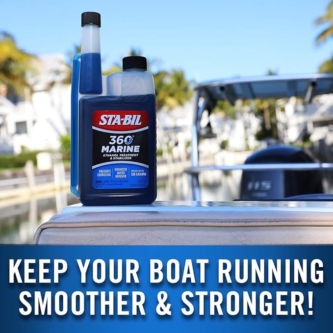 STA-BIL Marine Fuel System Treatment | Full Fuel System Cleaner, Injector Cleaner | Additive for Boats & Watercrafts, In-Season Cleaning & Protection 32oz (6 Pack)