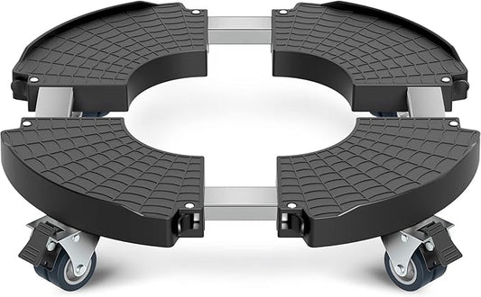 VANCASTLE Plant Caddy with Lockable Wheels Heavy Duty 450lbs Capacity, 15-22 Inch Adjustable Plant Stand with Wheels Rolling base, Plant Dolly for Flower Pot Mover Indoor Outdoor, Black, 1 Pack