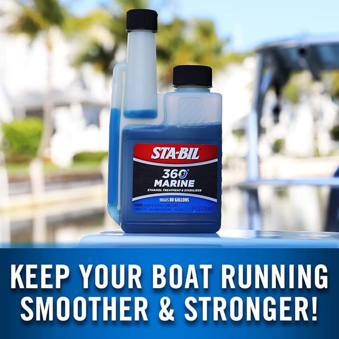 STA-BIL Marine Fuel System Treatment | Full Fuel System Cleaner, Injector Cleaner | Additive for Boats & Watercrafts, In-Season Cleaning & Protection 8oz (12 Pack)