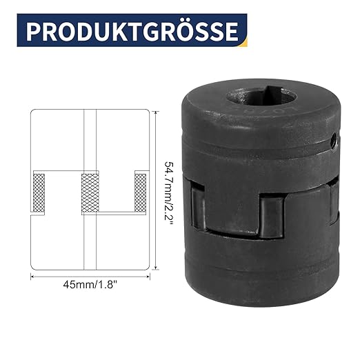 uxcell 3/4" to 7/8" L075 Flexible 3-Piece L-Jaw Coupling Coupler Set & Buna-N NBR Rubber Spider for Log Splitter Hybrid Equipment