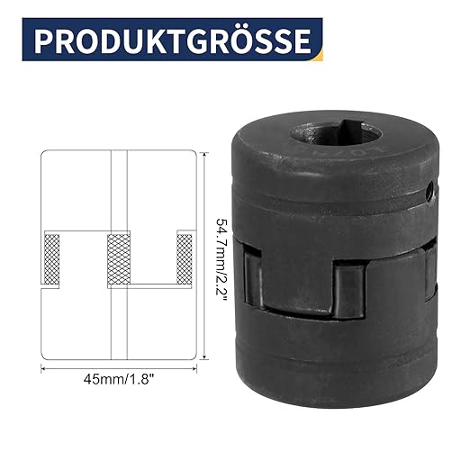 uxcell 3/4" to 3/4" L075 Flexible 3-Piece L-Jaw Coupling Coupler Set & Buna-N NBR Rubber Spider for Log Splitter Hybrid Equipment