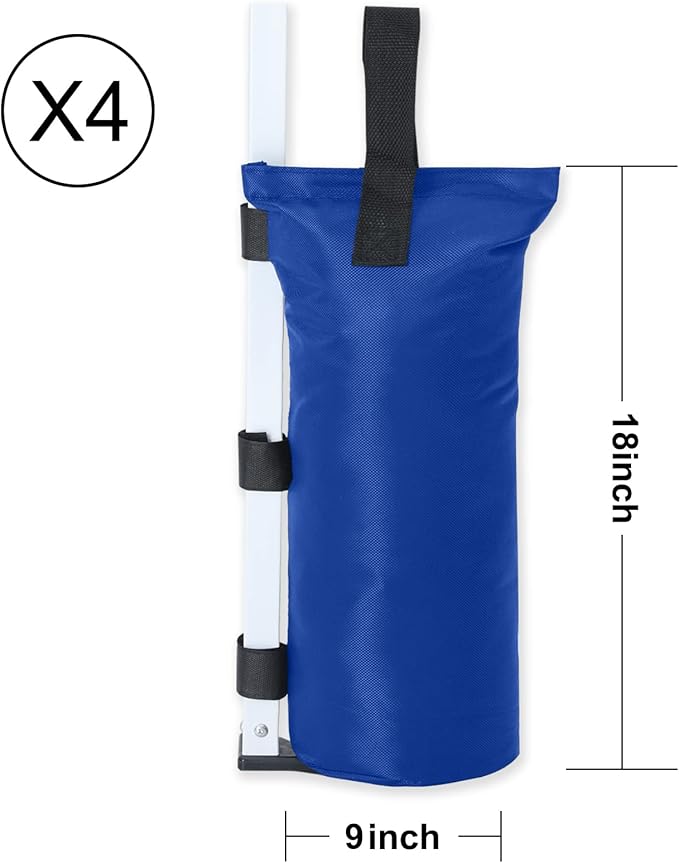 COOSHADE Canopy Tent Sand Bags Gazebo Weights Bags,4 Pack,112LBS,Blue