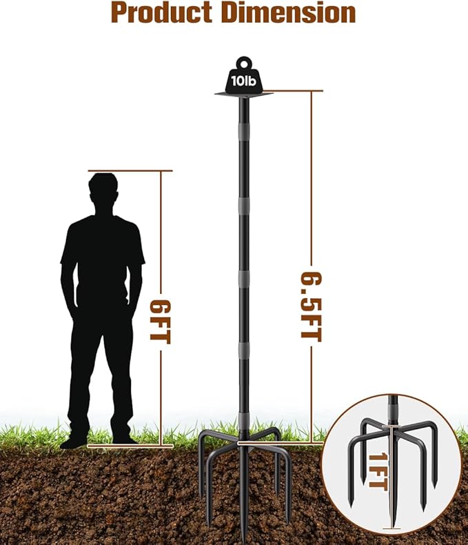 90inch Upgrade Bird House Pole for Outdoor Bird Feeder Bath, Heavy Duty Adjustable Birdhouse Stand Holder with 4 Plates & 5 Prong Base for Garden, Yard, Outside(NO Birdhouse & Birdbath)