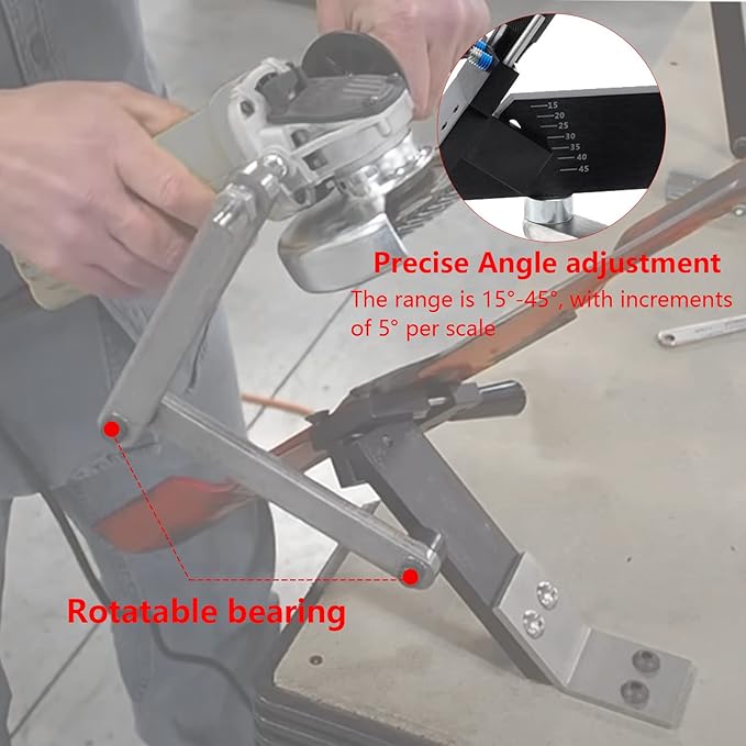 Lawn Mower Blade Sharpener Sharpener Model 5005 15°-45° Adjustable for Straight and Standard Lawn Mower Blades with Blade Balancer Black