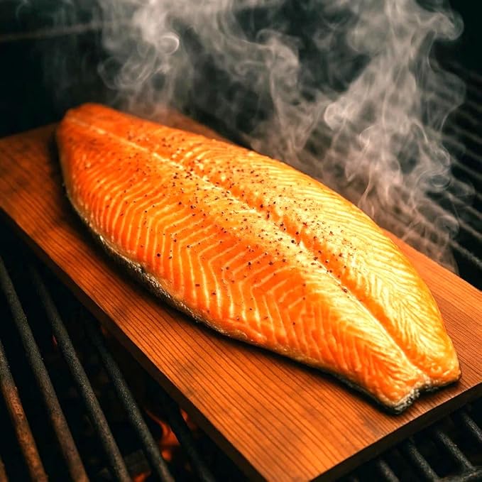 12 Pk Cedar Planks for Grilling Salmon, Meat Fish and Veggies. Adding Extra Smoke and Flavor, Soaking Fast, Cedar Grilling Planks for Clearance(11"X5", Natural Cedar Wood)