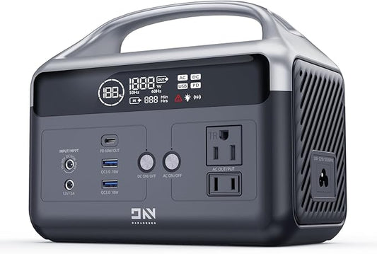 Portable Power Station 56000mAh, 179.2Wh Solar Generator LiFeP04 Battery with 2 AC Outlets 300W (600W Surge), 1.5hrs Fast Charging, Power Bank for Home Use, Outdoor Camping, Emergency, RVs, Outage