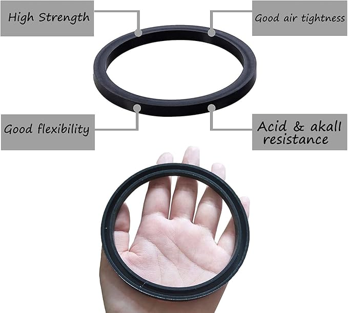 Firdnyohs 4" Glass Tubes Support Rubber Ring -Neoprene Support Ring for Glass Tubes,Pyramid Patio Heater Dancing Flames Pyramid Outdoor Patio Heater Replacement Glass Tube Support Rubber Rin -Black