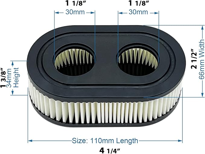 Replacement Cartridge Air Filter for Lawn Mower Air Cleaner for Lawnmower Engine Compatible with Craftsman Husqvarna Toro Engine Lawnmower 1 PACK