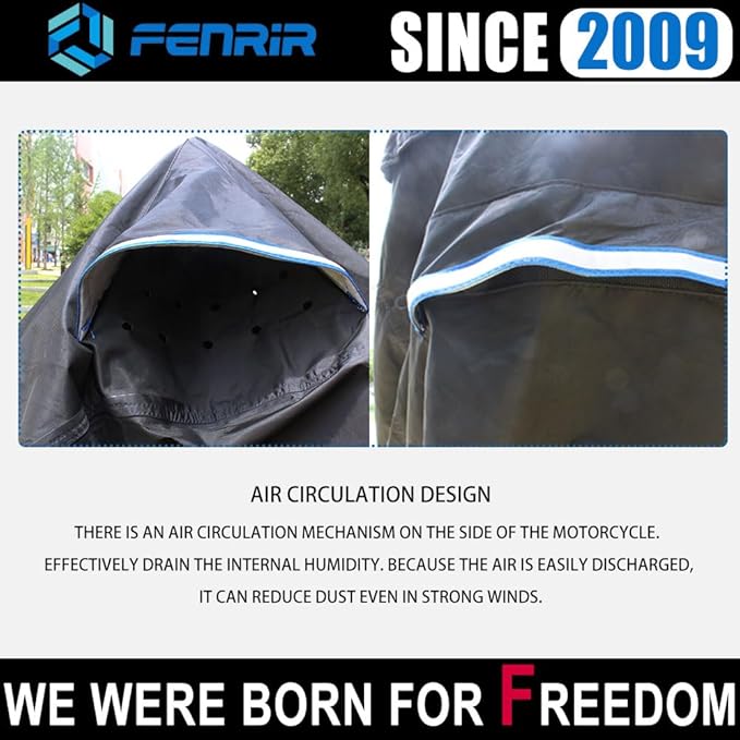 Fenrir Three Wheel Motorcycle Cover All Season Protection Waterproof Outdoor Storage Antenna Hole Quick Release Luggage Design Compatible with Can AM Spyder RT Limited/Sea-to-Sky Spyder F3 Limited