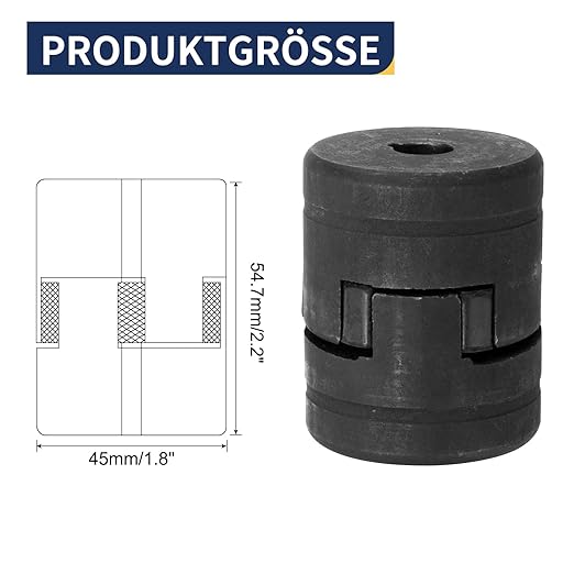 uxcell 7/16" to 5/8" L075 Flexible 3-Piece L-Jaw Coupling Coupler Set & Buna-N NBR Rubber Spider for Log Splitter Hybrid Equipment