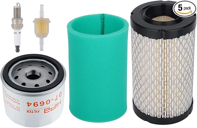 Hipa 22 083 01-S 22 883 01-S1 Air Filter Cub Cadet XT1 LT42 Oil Change Kit for Kohler 5400 Series KS530 KS540 KS590 KS595 Maintenance Kit 12 050 01-S Oil Filter 490-200-K072 22 883 01-S Air Filter