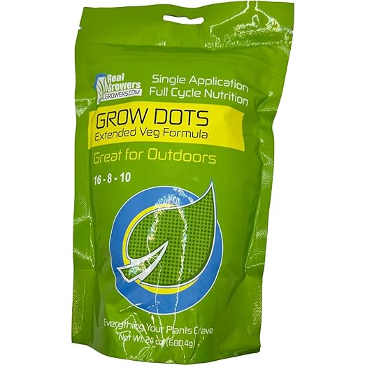 Grow Dots Extended Veg Plant Food, Single-Application, Programmed-Release Plant Nutrient Fertilizer 24oz