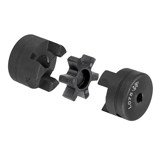uxcell 3/8" to 1" L075 Flexible 3-Piece L-Jaw Coupling Coupler Set & Buna-N NBR Rubber Spider for Log Splitter Hybrid Equipment