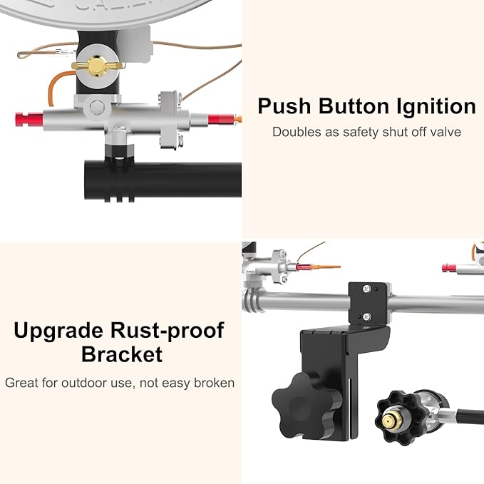 GASLAND PH02S 30,000 BTU Propane Tank Top Heater, Double Burner Tank Top Heate for Camping,LP Gas Heater for Garage, Porch, Outdoor Sports Event