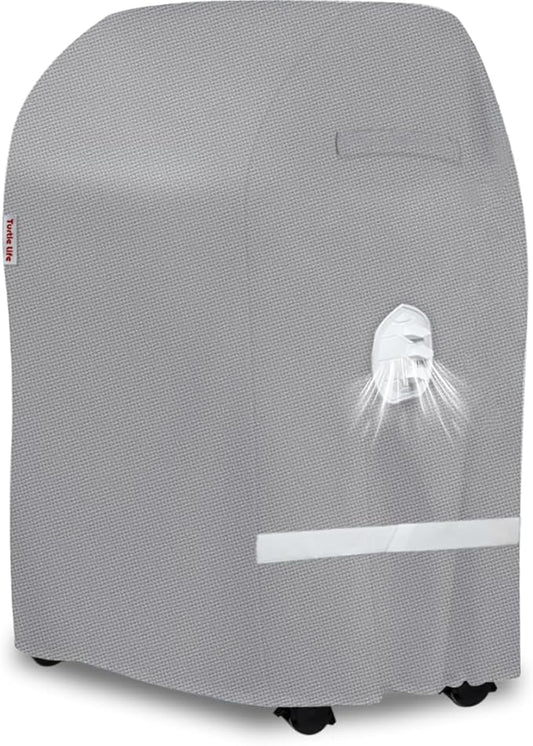 Turtle Life BBQ Grill Cover, 32 Inch Heavy Duty Waterproof 2 Burner Barbecue Gas Grill Covers for Weber Spirit Char-Broil Performance, Gray