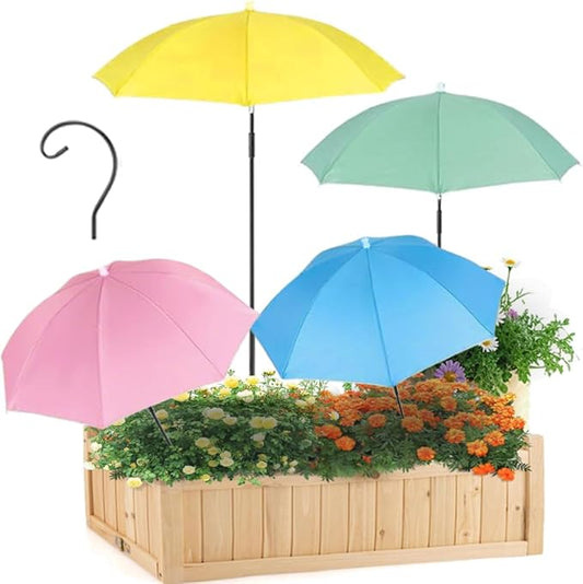 Plant Umbrellas for Outdoor Plants, Garden Umbrella Shade for Plants,Adjustable Height Provides shade cloth for Plants to Protect Their Flowers from Intense Sunlight and Rain(18.8 inches to 35.58 inches)