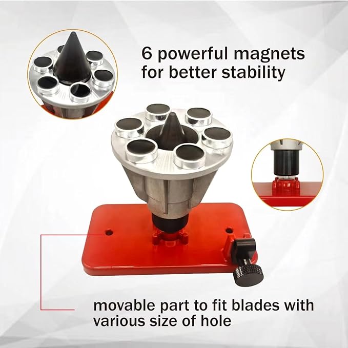 Lawn Mower Blade Sharpener & Lawn Mower Blade Balancer Replace 5005、42-047 Blac ,15°-45° Adjustable Magnetic Mower Blade Balancer for Many Types of Mower Blade, Making Mowing Work Easy and Convenient.