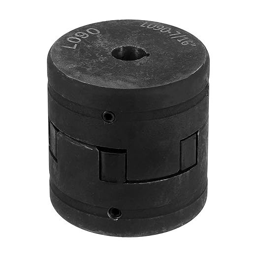 uxcell 3/8" to 7/16" L090 Flexible 3-Piece L-Jaw Coupling Coupler Set & Buna-N NBR Rubber Spider for Log Splitter Hybrid Equipment