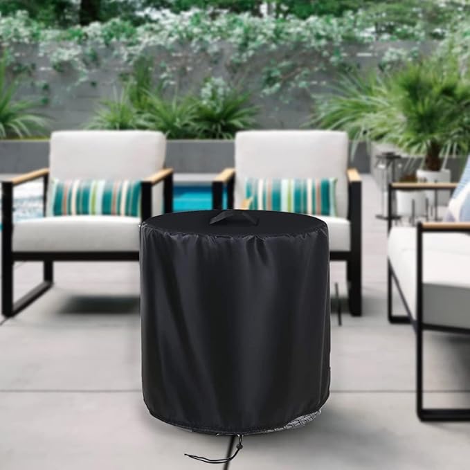 Pomer Fire pit Covers For NanJa Fireside360 Outdoor Heater Firepit-Round Firepit Cover 24*28Inch