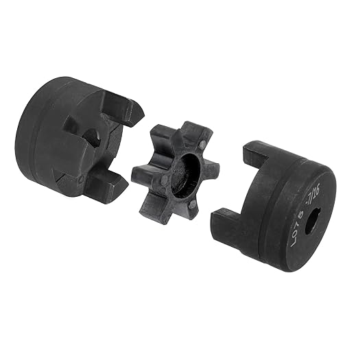 uxcell 7/16" to 3/8" L075 Flexible 3-Piece L-Jaw Coupling Coupler Set & Buna-N NBR Rubber Spider for Log Splitter Hybrid Equipment