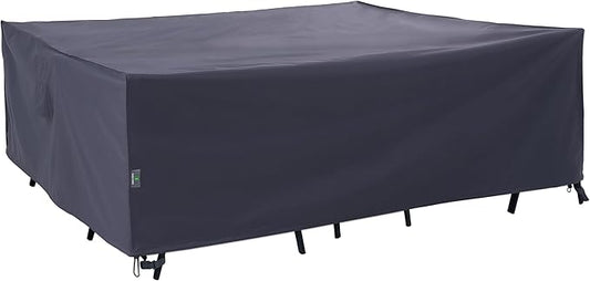F&J Outdoors Patio Furniture Covers, Waterproof UV Resistant Rip-stop Cover for Outdoor Furniture, Grey, 90"Wx60"Dx27.5"H