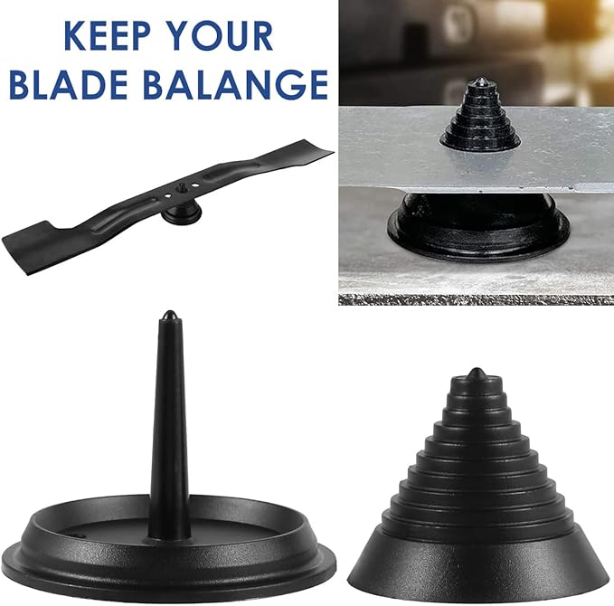 12 Pcs Lawn Mower Blade Sharpener Reusable Wear Resistant Grinder Wheel Stone with Blade Balancer Drill Attachment Grinding Accessories for Most Power Drill Hand Drill