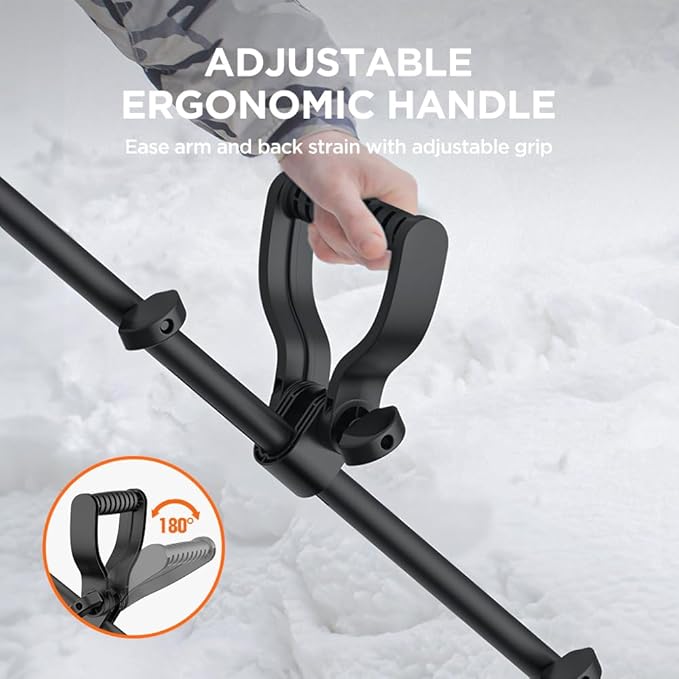 Litheli 2 x 20V 4.0Ah Cordless Snow Shovel,12-Inch Snow Blower Battery Powered, Efficient Brushless Motor Snow Thrower, 25-Feet Snow Throwing Distance