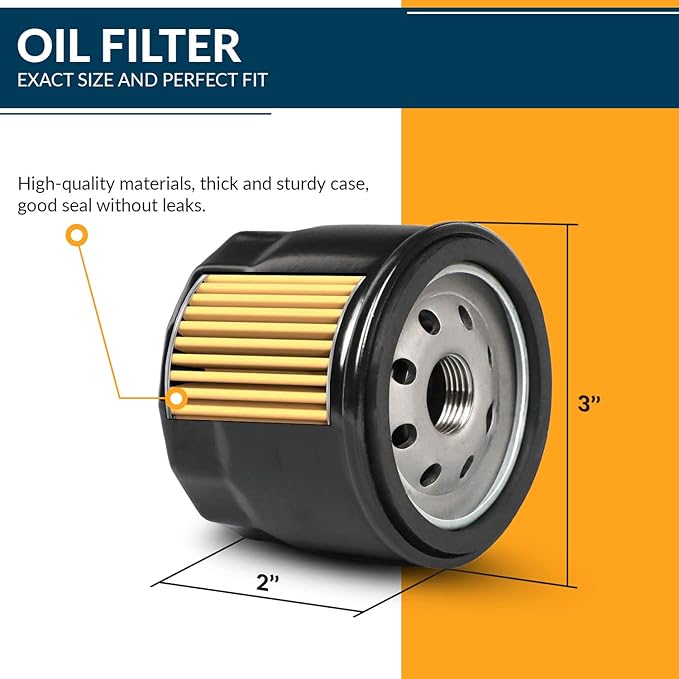 796031 Air Filter Tune Up Kit, Compatible with Briggs and Stratton 591334 492932 696854; John Deere D100 D110 D125 D130 D140; Husqvarna YTH22V46 YTH24V48 YTA22V46; Lawn Mower Oil Filter