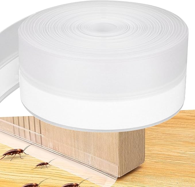 Weather Stripping Door Seal Strip 33 Feet Strip Bottom Draft Insulation Stopper Weatherproof Soundproof for Door Frame or Window Sealer Bathroom Shower Glass Gaps