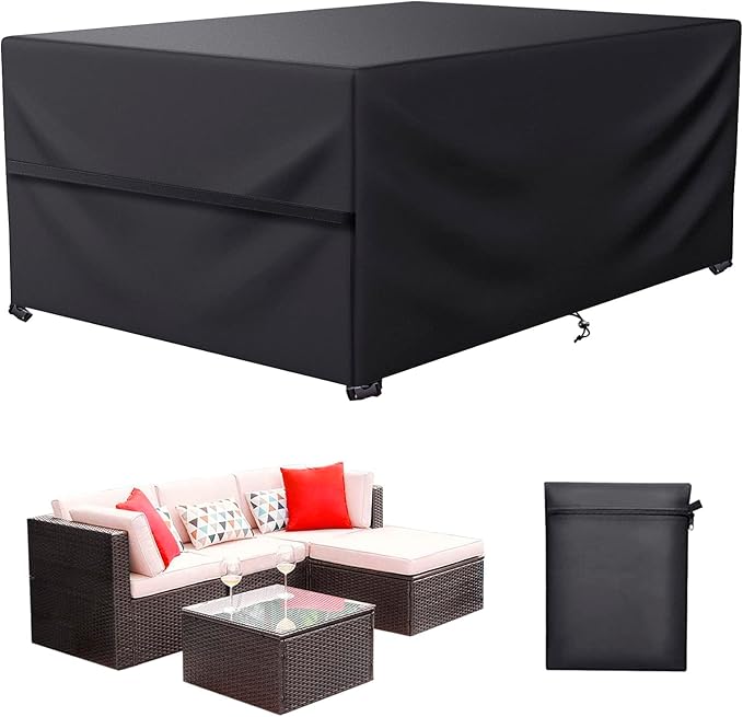 LCOGD Patio Furniture Cover,Outdoor Furniture Covers Waterproof General Purpose, Outdoor Sofa Sets Covers Heavy Duty Windproof Anti-UV70 Lx47 Wx30 H