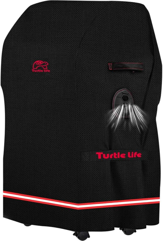 Turtle Life BBQ Grill Cover, 32 Inch Heavy Duty Waterproof 2 Burner Barbecue Gas Grill Covers for Weber Spirit Char-Broil Performance, Black