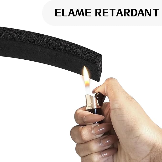 Storystore Foam Insulation Tape Self Adhesive, 1/2In x 1/16In x 16.4Ft Weather Stripping for Doors and Windows, Sound Proof Soundproofing Door Seal, Weatherstrip, Air Conditioning Seal Strip