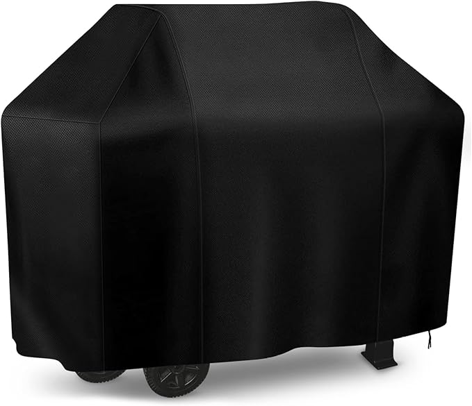 iCOVER Grill Cover, 55 inch BBQ Grill Cover for Outdoor Grill, Anti-UV & Fade Resistant Gas Grill Cover, Waterproof Barbecue Grill Covers for Weber, Char-Broil, Nexgrill and More, Black
