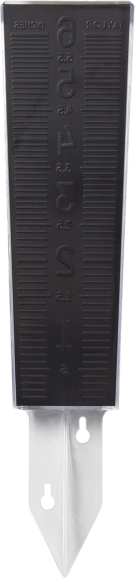 Taylor Glow-In-The-Dark Mountable Rain Gauge, Measure and Monitor Precipitation, Easy to Read for Backyard, Patio, Garden, and Lawn, 6-inch, Black and Green