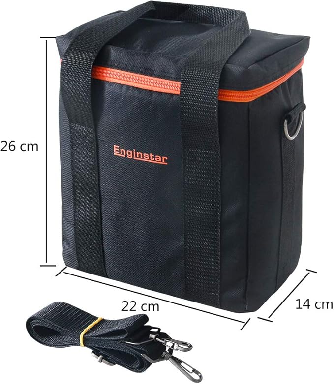 EnginStar Carrying Case Storage box Travel Business Lunch Bag Shockproof Universal Compatible for Jackery Portable Power Station, picnic camping wild fishing hunting - Black