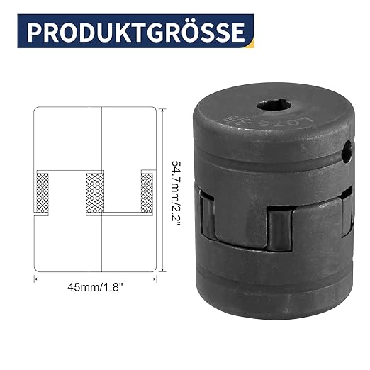 uxcell 3/8" to 7/8" L075 Flexible 3-Piece L-Jaw Coupling Coupler Set & Buna-N NBR Rubber Spider for Log Splitter Hybrid Equipment