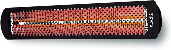 Bromic Tungsten Smart Heat 2000W Electric Patio Heater β Dual Element Infrared, 220V-240V, Black Finish β BH0420030